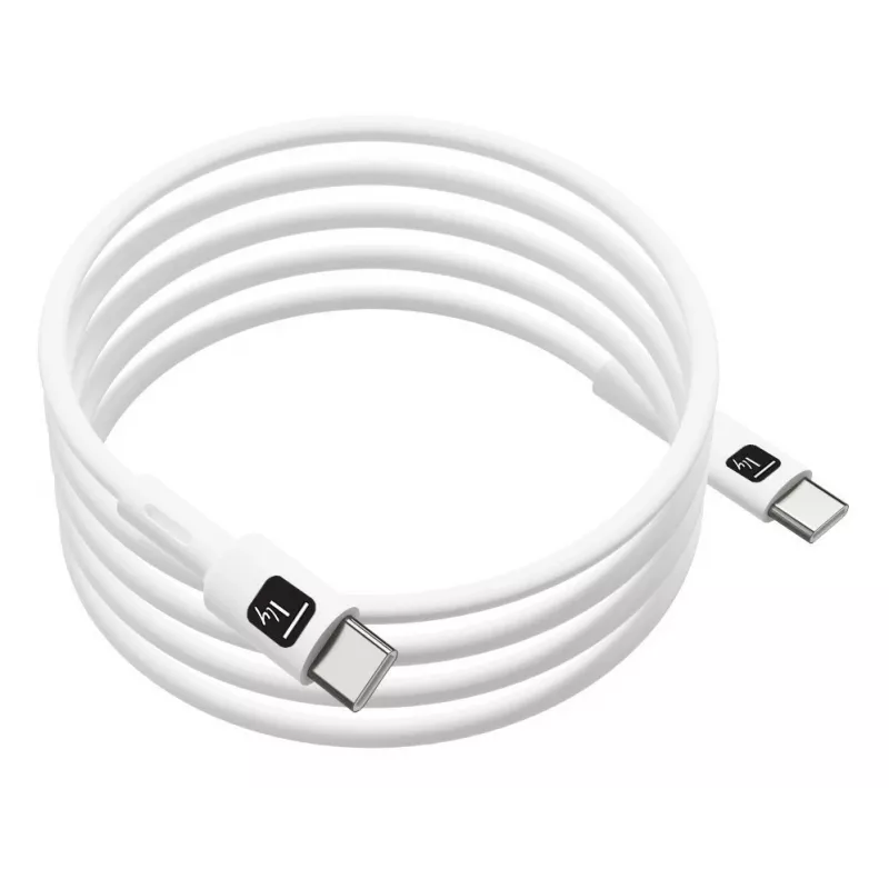 Techly ICOC-MUSB20-C60W1 USB-kaabel USB 2.0 1 m USB C Valge