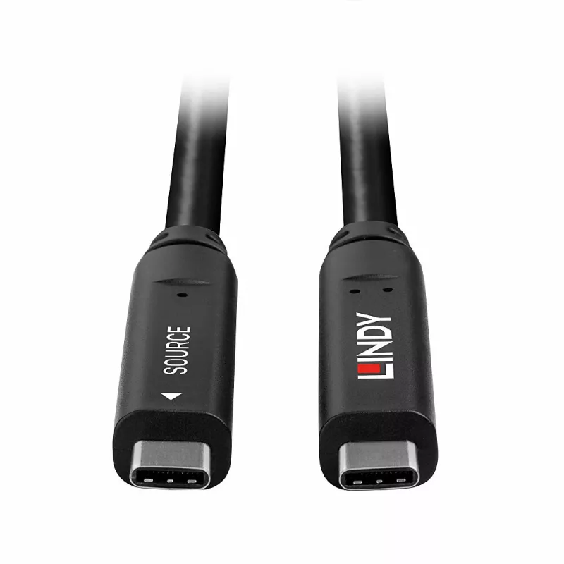 Lindy 8m USB 3.2 Gen 1 ja DP 1.4 Type C hübriidkaabel