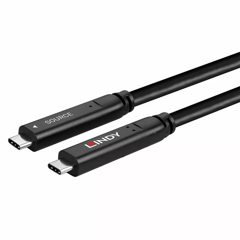 Lindy 8m USB 3.2 Gen 1 ja DP 1.4 Type C hübriidkaabel