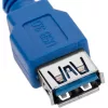 Techly USB 3.0 pikenduskaabel A-isane / A-emane 0,5 m sinine ICOC U3-AA-005-EX