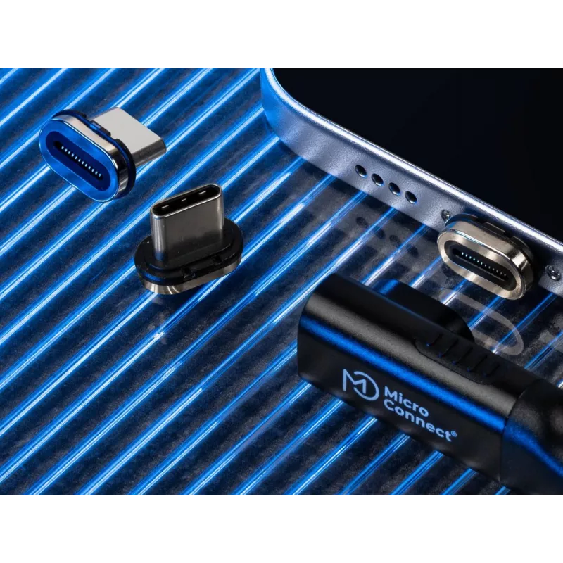 USB4 magnetpistikuga MicroConnect MC-LS-USB4MP2S — USB4 kaabel, 40 Gbps andmeedastus, 100 W toiteedastus
