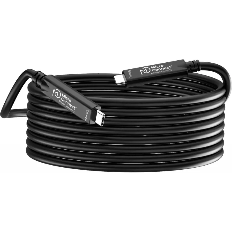 USB-C kaabel MicroConnect MC-USB3.2CC10-8K-OP 10 m, toetab kuni 8K