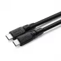 USB-C kaabel MicroConnect ColorFlex 100W USB3.2CC03-LSZH, USB-C kuni USB-C, USB 3.2, 100W PD, LSZH kest