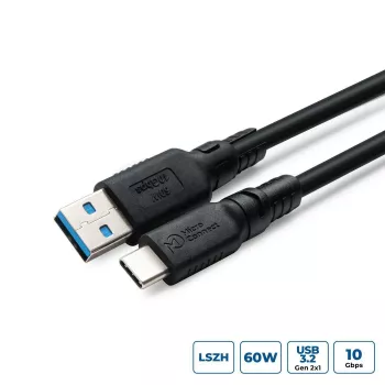 USB-C kuni USB-A adapterkaabel MicroConnect USB3.2AC1-LSZH, 1 m, USB 3.2