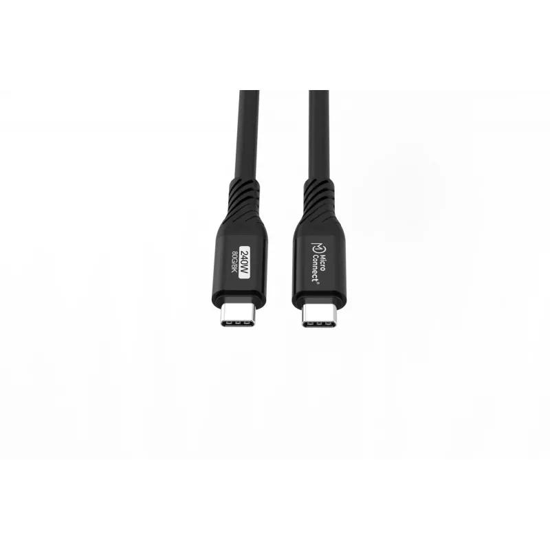 Microconnect USB4CC05-240W-80GBPS USB-kaabel USB4 Gen 3x2 0,5 m USB C Must