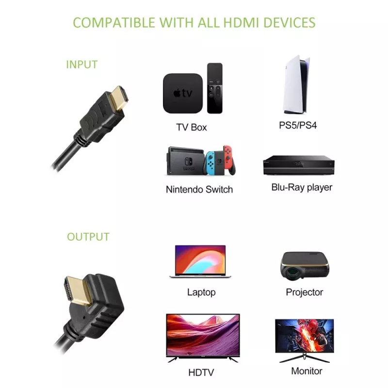 Techly 5m High Speed HDMI kaabel with Ethernet A/A M/M nurgaga Must ICOC HDMI-LE-050