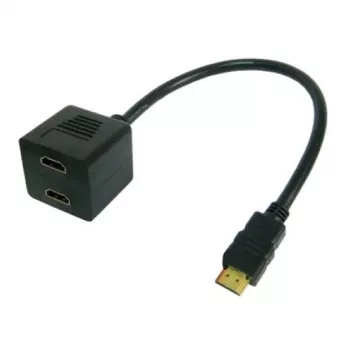 Techly ICOC-HDMI-F-002 HDMI-kaabel 0,3 m HDMI-tüüp A (standard) 2 x HDMI-tüüp A (standard) must
