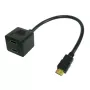 Techly ICOC-HDMI-F-002 HDMI-kaabel 0,3 m HDMI-tüüp A (standard) 2 x HDMI-tüüp A (standard) must
