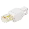 Juhtmepistik LOGON TWP8P8TP RJ-45 Cat5e, läbipaistev/valge/kollane, pakis 10 tk