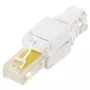 Juhtmepistik LOGON TWP8P8TP RJ-45 Cat5e, läbipaistev/valge/kollane, pakis 10 tk