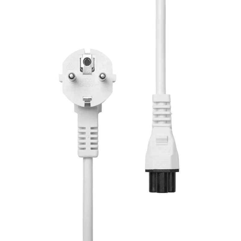 ProXtend Nurgaga Tüüp F Schuko kuni C5 toitekaabel Valge 2m 250V 2,5A
