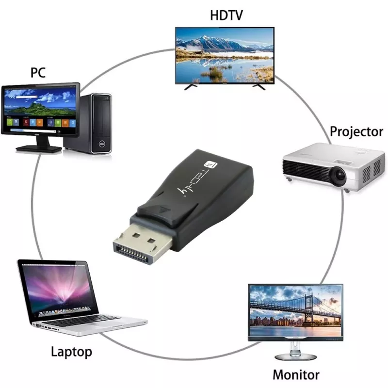 Kaabli soovahetaja DisplayPort VGA Techly IADAP-DSP-230T