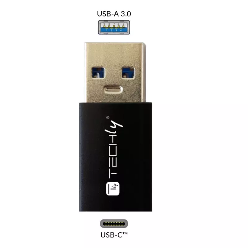 USB soovahetaja Techly IADAP USB3-AFT USB A – USB C must