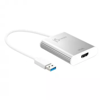 j5create JUA354 USB 3.0 4K HDMI kuvaadapter Hõbedane