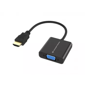 Conceptronic ABBY20B HDMI-VGA-adapter, 0,25 m, HDMI-tüüp-A (standard), VGA (D-Sub), pistik, pesa, sirge
