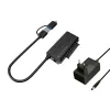 Conceptronic ABBY21B USB 3.0 SATA adapter koos toiteadapteriga, 2,5-tolline/3,5-tolline SATA HDD/SSD, 2-ühes USB C/A kaabel