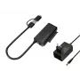 Conceptronic ABBY21B USB 3.0 SATA adapter koos toiteadapteriga, 2,5-tolline/3,5-tolline SATA HDD/SSD, 2-ühes USB C/A kaabel