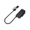 Conceptronic ABBY21B USB 3.0 SATA adapter koos toiteadapteriga, 2,5-tolline/3,5-tolline SATA HDD/SSD, 2-ühes USB C/A kaabel