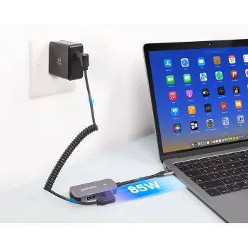 Manhattan USB-C dokk/jaotur HDMI USB-A USB-C 100W toiteedastus 4K 60Hz