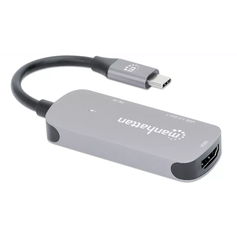 Manhattan USB-C dokk/jaotur HDMI USB-A USB-C 100W toiteedastus 4K 60Hz
