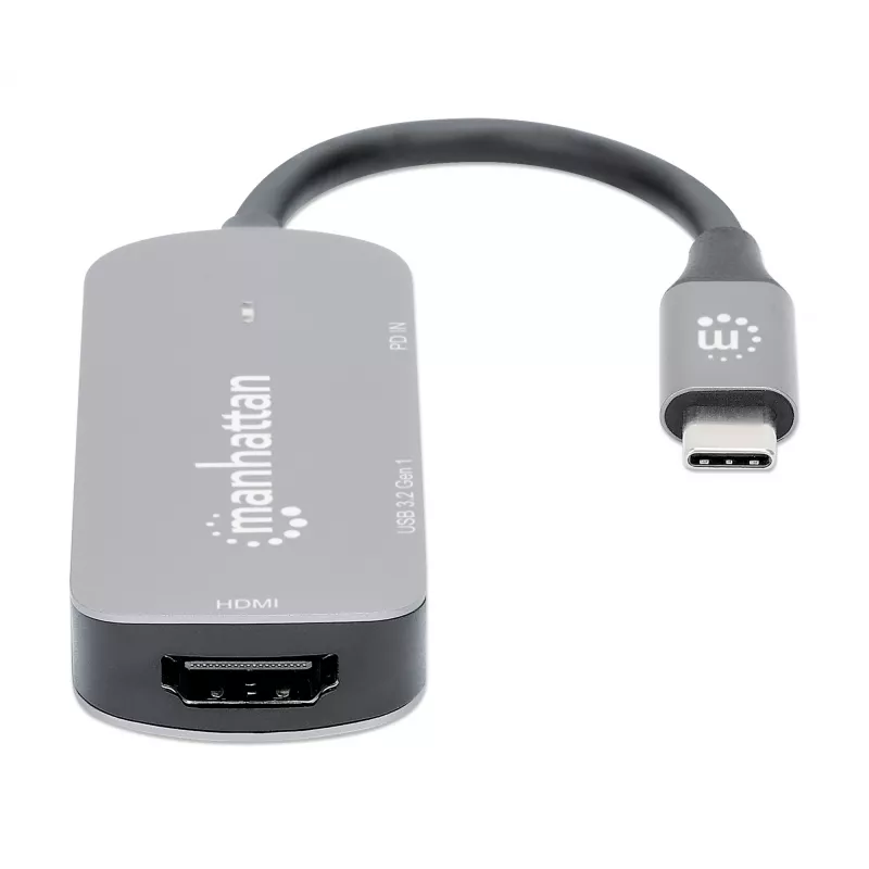 Manhattan USB-C dokk/jaotur HDMI USB-A USB-C 100W toiteedastus 4K 60Hz