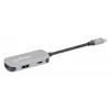 Manhattan USB-C dokk/jaotur HDMI USB-A USB-C 100W toiteedastus 4K 60Hz