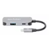 Manhattan USB-C dokk/jaotur HDMI USB-A USB-C 100W toiteedastus 4K 60Hz