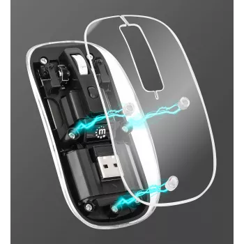 Juhtmevaba hiir Manhattan läbipaistev laetav USB