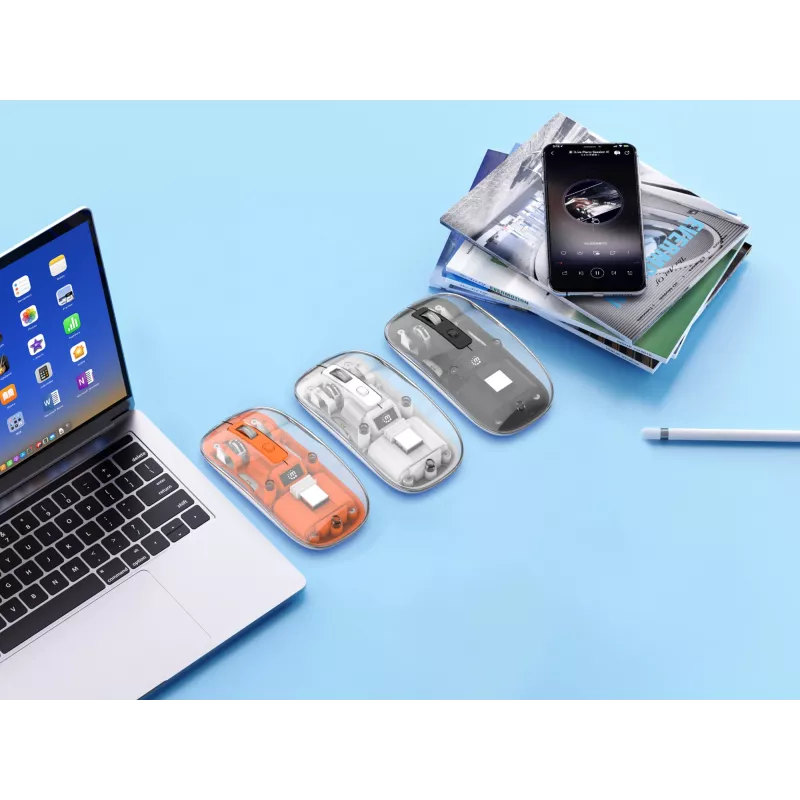 Juhtmevaba hiir Manhattan läbipaistev laetav USB