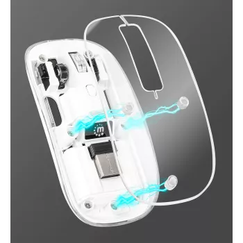 Hiir Manhattan Transparent taaslaetav juhtmevaba USB