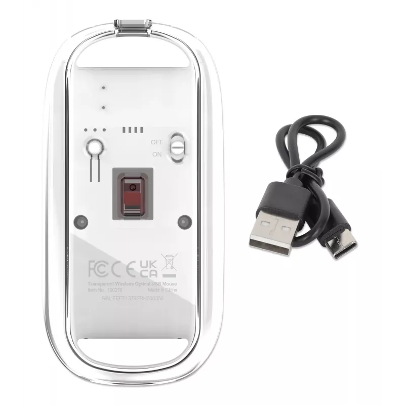 Hiir Manhattan Transparent taaslaetav juhtmevaba USB