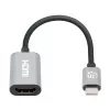 Manhattan USB-C - HDMI kaabel, 4K@60Hz, 5 Gbps (USB 3.2 Gen1 ehk USB 3.0), 11 cm, isane - isane, must/hõbedane, kolmeaastane garantii