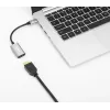 Manhattan USB-C - HDMI kaabel, 4K@60Hz, 5 Gbps (USB 3.2 Gen1 ehk USB 3.0), 11 cm, isane - isane, must/hõbedane, kolmeaastane garantii