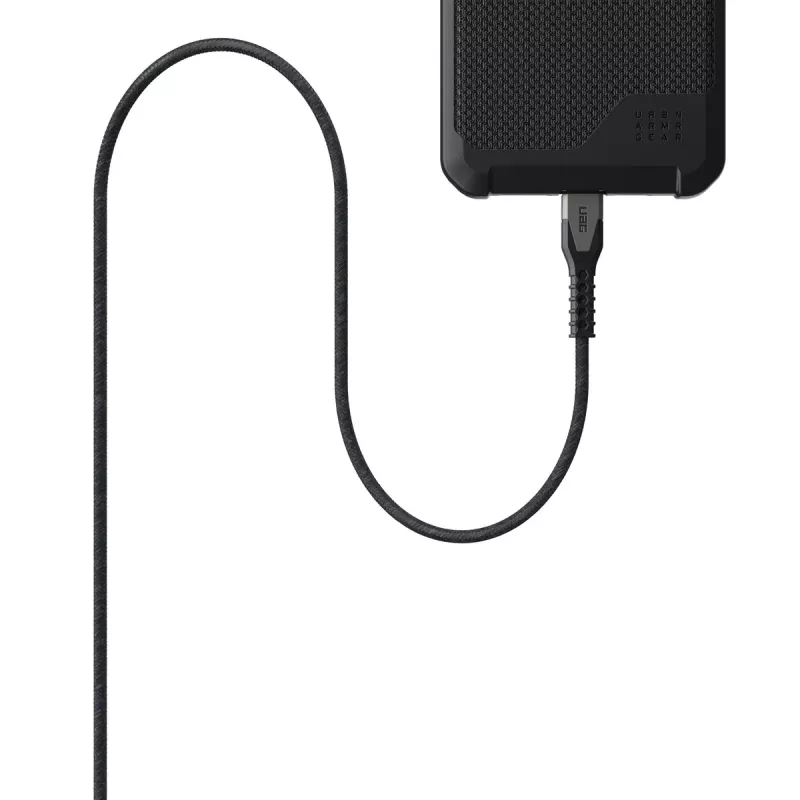 USB-C kuni USB-C toitekaabel EATON Urban Armor Gear Kevlar Core 1,5 m, USB 2.0, must/hall