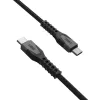 USB-C kuni USB-C toitekaabel EATON Urban Armor Gear Kevlar Core 1,5 m, USB 2.0, must/hall