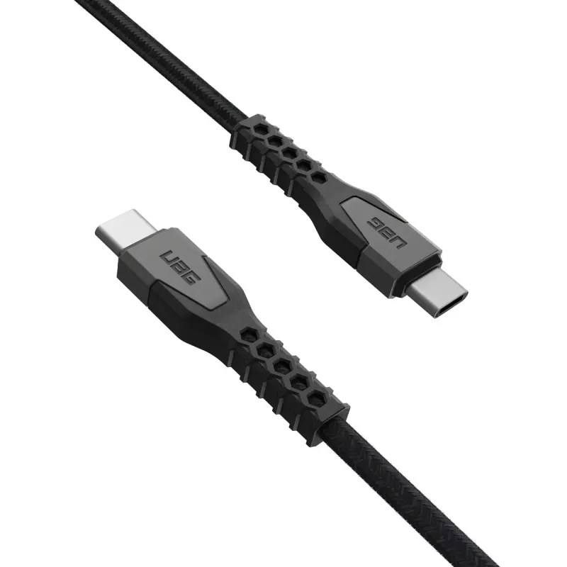 USB-C kuni USB-C toitekaabel EATON Urban Armor Gear Kevlar Core 1,5 m, USB 2.0, must/hall