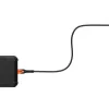 USB-C to USB-C toitekaabel Eaton 1,5 m — Kevlar-südamik, USB 2.0, must/oranž