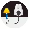 Toitepistiku adapter LogiLink PA0248 Valge