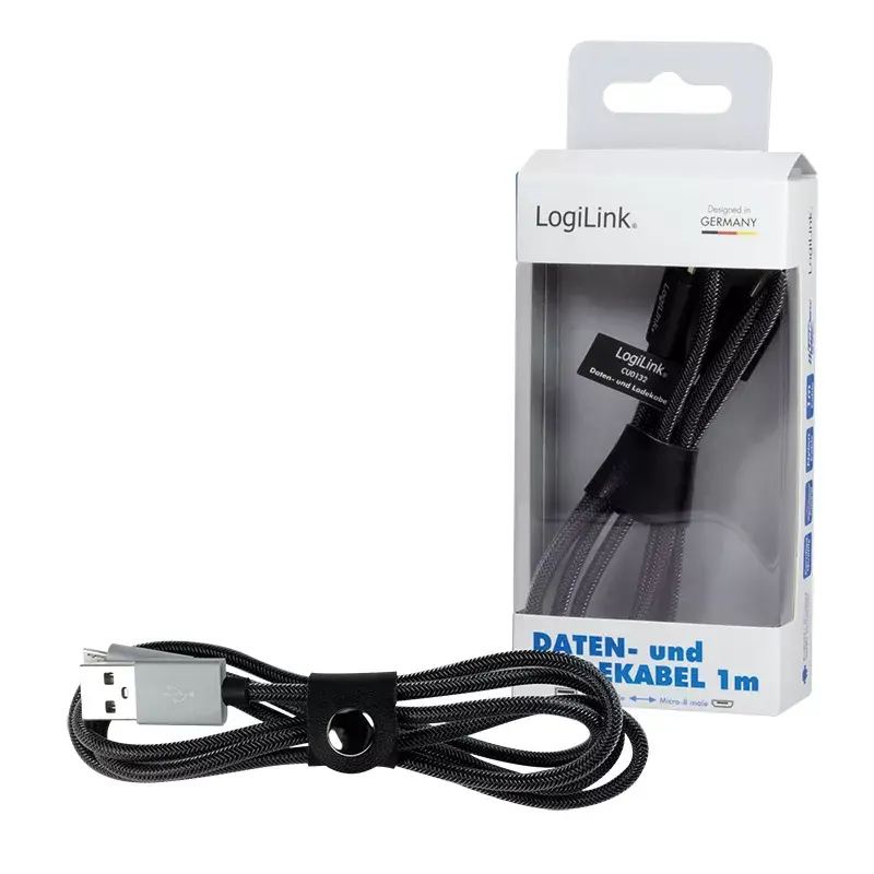 USB-kaabel LogiLink CU0132 1m USB A Micro-USB A Hall