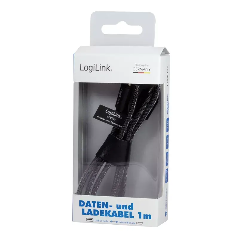 USB-kaabel LogiLink CU0132 1m USB A Micro-USB A Hall