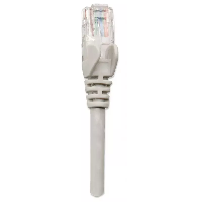 Intellinet võrguparanduskaabel, Cat5e, 2m, Hall, CCA, U/UTP, PVC, RJ45, Kullatud kontaktid, Haardevaba, Kaablikaitsega, Eluaegne garantii