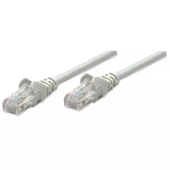 Intellinet võrguparanduskaabel, Cat5e, 2m, Hall, CCA, U/UTP, PVC, RJ45, Kullatud kontaktid, Haardevaba, Kaablikaitsega, Eluaegne garantii