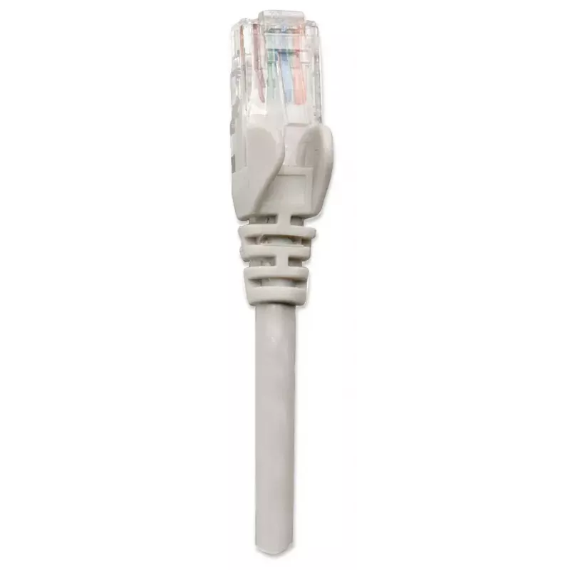 Intellinet võrguparanduskaabel, Cat5e, 15 m, hall, CCA, U/UTP, PVC, RJ45, kullatud kontaktid, tõmbetakistuseta, kaitsemuhviga, eluaegne garantii