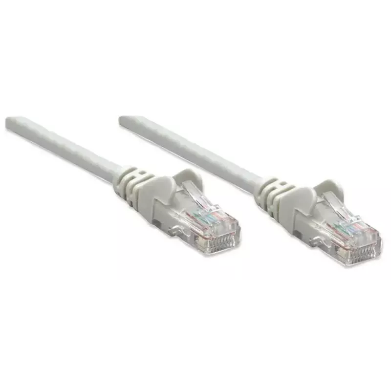 Intellinet võrguparanduskaabel, Cat5e, 15 m, hall, CCA, U/UTP, PVC, RJ45, kullatud kontaktid, tõmbetakistuseta, kaitsemuhviga, eluaegne garantii
