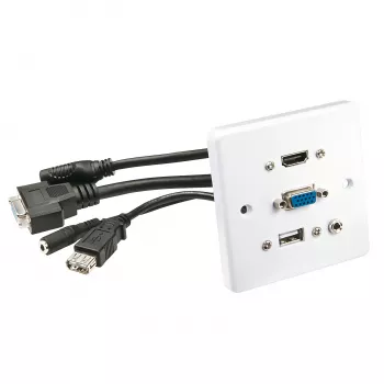 Lindy Multi AV esipaneel 60220 HDMI VGA USB A 3,5 mm