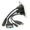 Lindy Multi AV esipaneel 60220 HDMI VGA USB A 3,5 mm