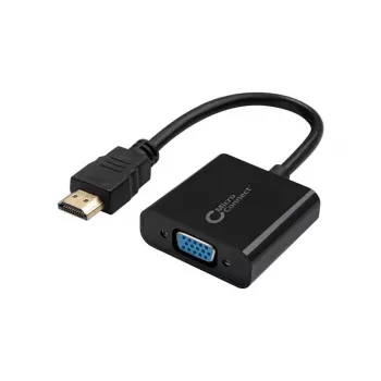 Microconnect HDMVGA1B videokaabli adapter 0,15 m HDMI tüüp A (standardne) VGA (D-Sub) must