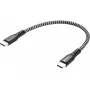 USB-C kaabel Sandberg Survivor 0,2M 100W Must Valge