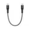 USB-C kaabel Sandberg Survivor 0,2M 100W Must Valge