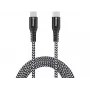 USB-C kaabel Sandberg Survivor 2M 100W must valge